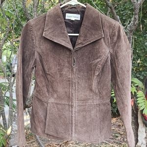 Boston Harbor genuine suede leather nubuck jacket extra small